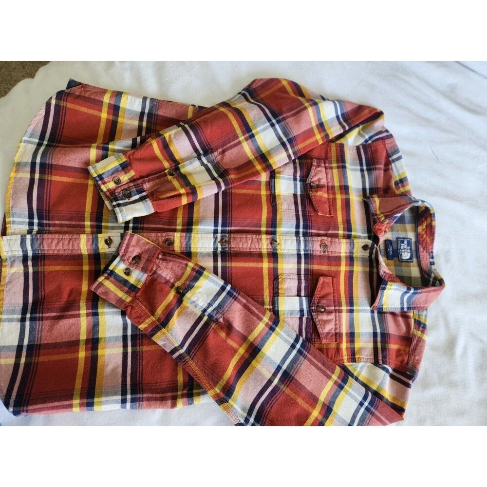 The North Face Men's Heritage Plaid Flannel Shirt Size L Cabincore Outdoor